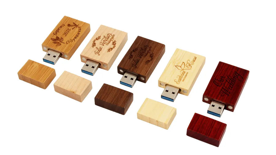 JASTER Wooden Block USB 3.0 Flash Drive Red Wood Pendrive 4GB 8GB 16GB 32GB 64GB 128GB Memory Stick U Disk Gift