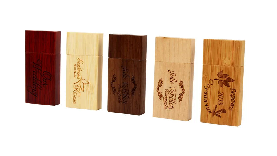 JASTER Wooden Block USB 3.0 Flash Drive Red Wood Pendrive 4GB 8GB 16GB 32GB 64GB 128GB Memory Stick U Disk Gift