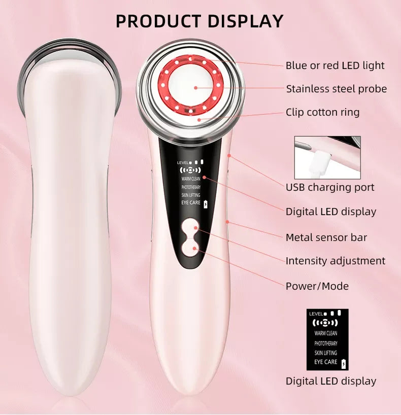 2PCS/3PCS Facial Massager Skin Care Tools 4 in 1 RF EMS Multifunction Firm Device Skin Rejuvenation Wrinkle Removal