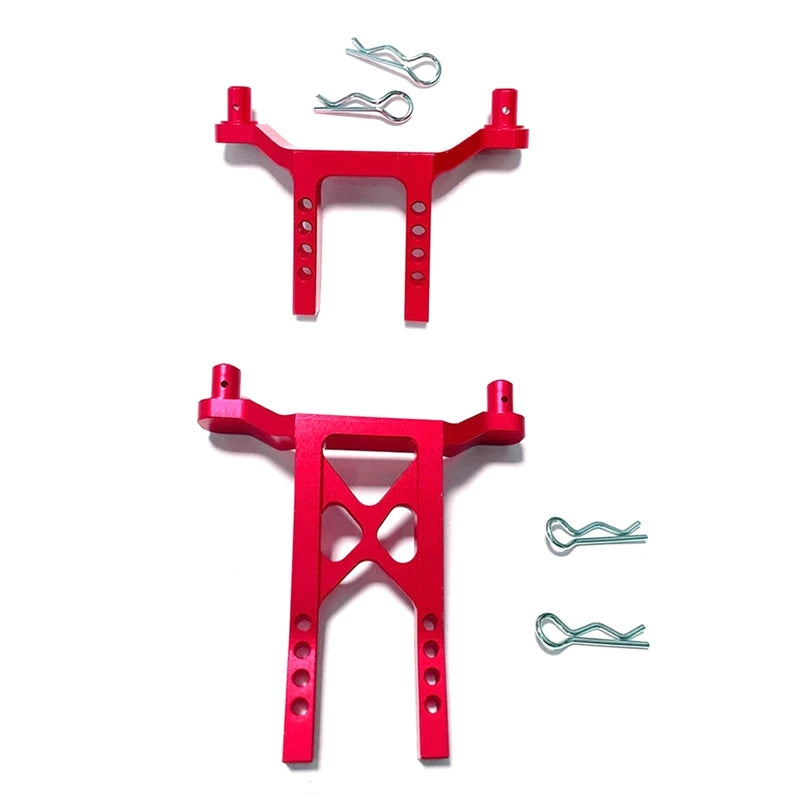 New Metal Upgrade Parts Kit Caster Block Steering Blocks Suspension Arm For Traxxas Latrax Teton 1/18 RC Car Red Parts