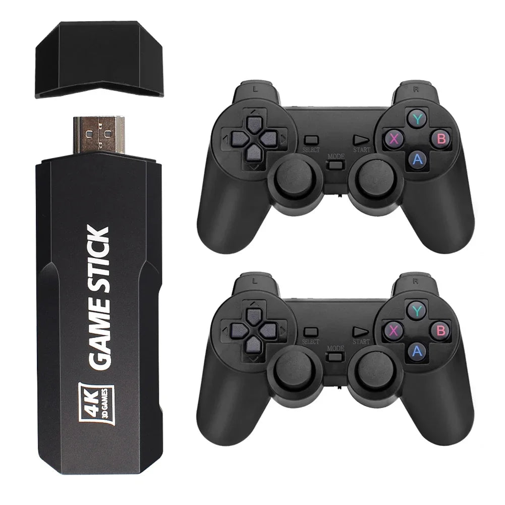 4K HD Wireless Controllers 40000+ Games 2.4G Arcade Console Support TF Card Expansion TV Mini Game Console Max 256GB for PS1