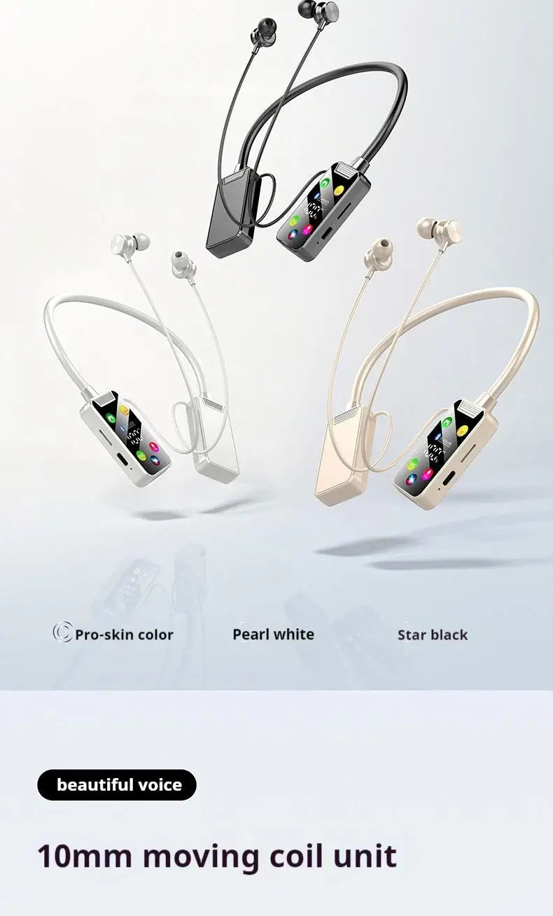 HD Screen HiFi Sound Neckband Long battery Life Wireless Bluetooth5.4 Headphones Earphones Sports Gamer Headsets Noise Reduction