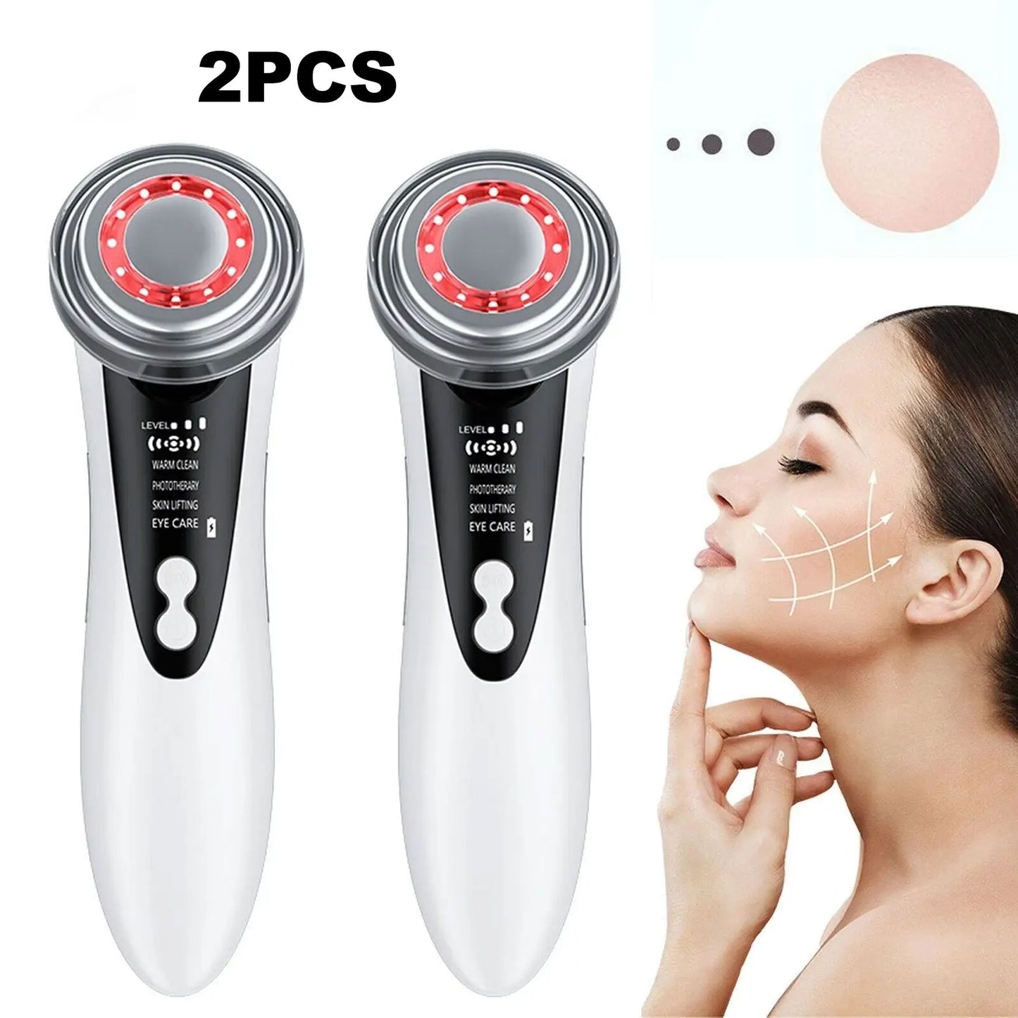 2PCS/3PCS Facial Massager Skin Care Tools 4 in 1 RF EMS Multifunction Firm Device Skin Rejuvenation Wrinkle Removal