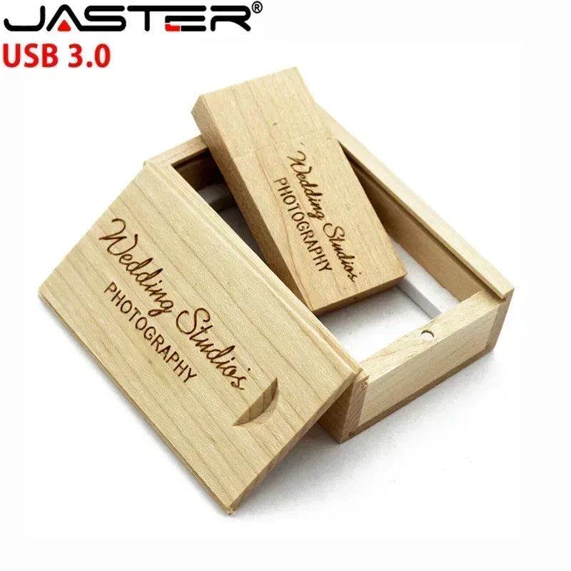 JASTER Wooden Block USB 3.0 Flash Drive Red Wood Pendrive 4GB 8GB 16GB 32GB 64GB 128GB Memory Stick U Disk Gift