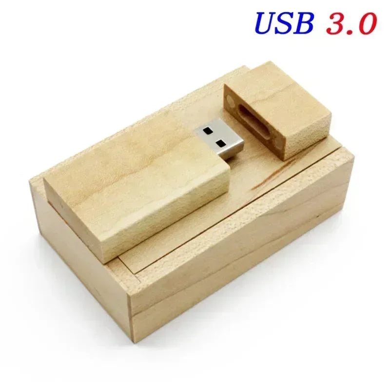 JASTER Wooden Block USB 3.0 Flash Drive Red Wood Pendrive 4GB 8GB 16GB 32GB 64GB 128GB Memory Stick U Disk Gift