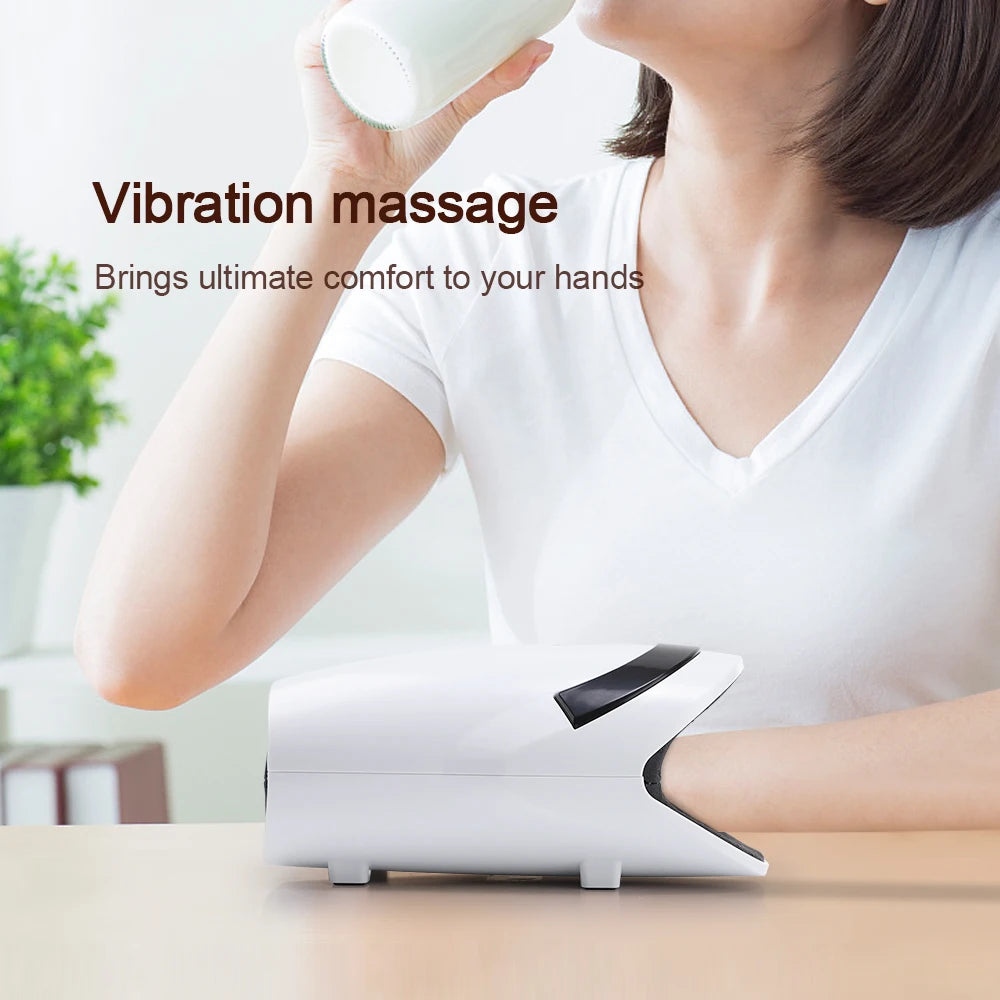 Wireless Electric Hand Massager Air Compression Hot Compress Palm Acupoint Massager Finger Arthritis Numbness Muscle Relaxation