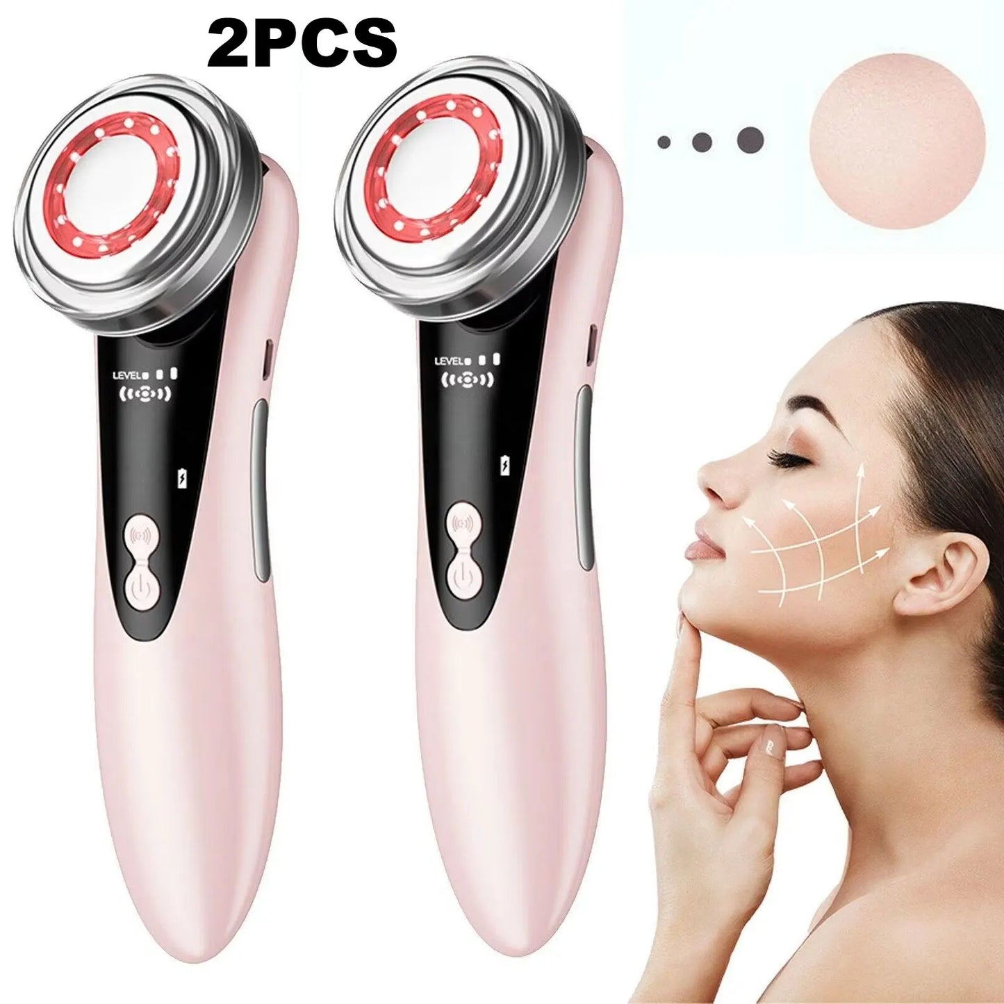2PCS/3PCS Facial Massager Skin Care Tools 4 in 1 RF EMS Multifunction Firm Device Skin Rejuvenation Wrinkle Removal
