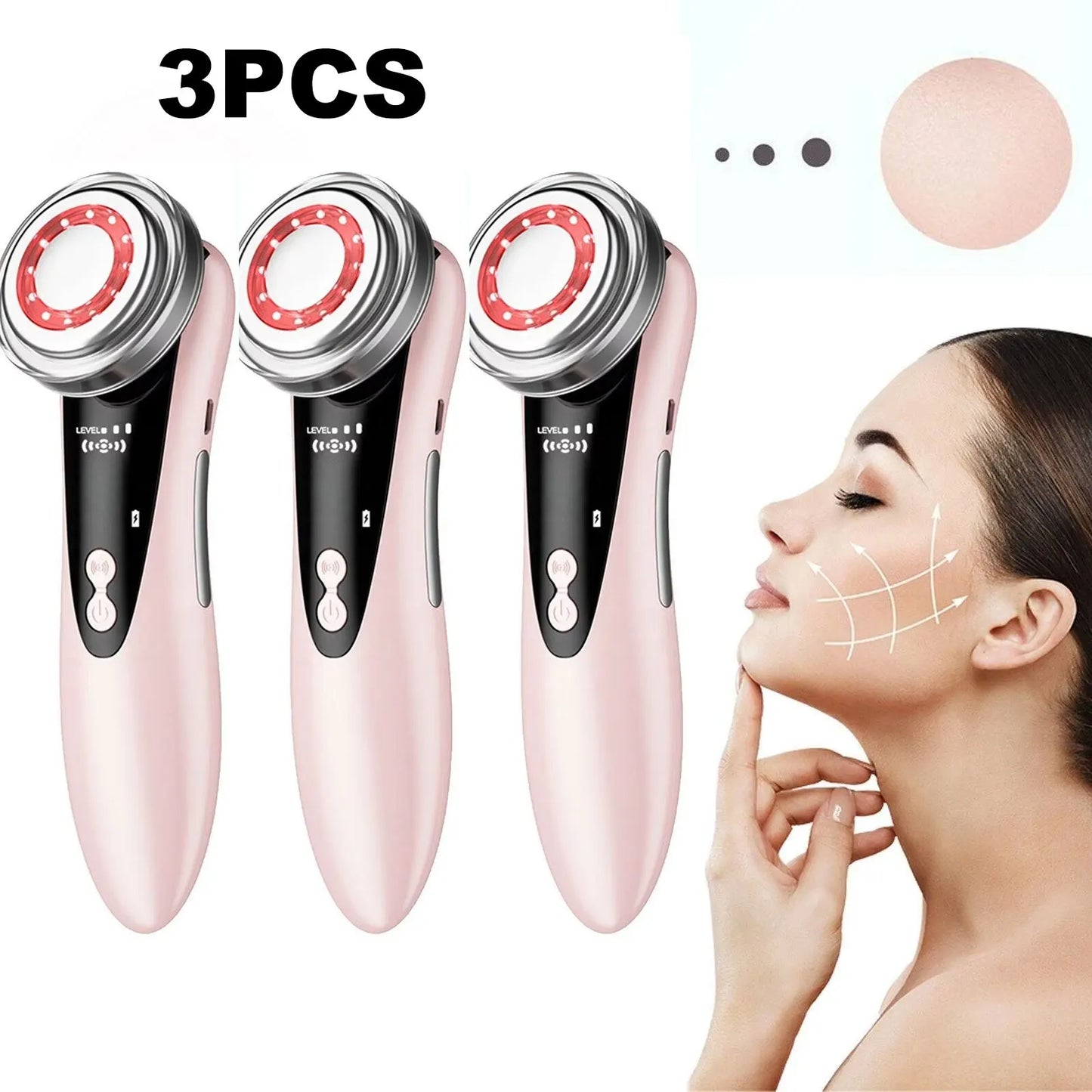 2PCS/3PCS Facial Massager Skin Care Tools 4 in 1 RF EMS Multifunction Firm Device Skin Rejuvenation Wrinkle Removal