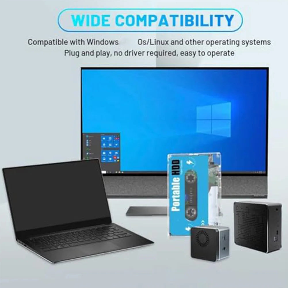 500G Portable External Hard Drive Batocera 33 With 110000+ Game Games for PS2/PS1/SS/MAME/ARCADE Emulator for Laptop/PC/Windows