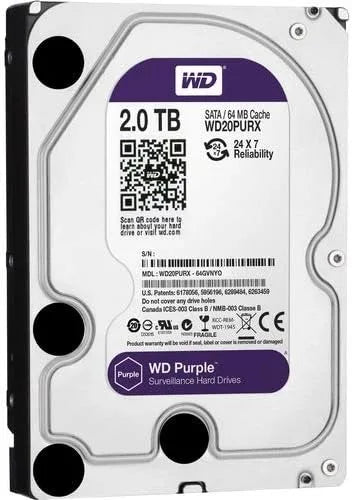 WD Purple 4TB 1TB 2TB 3TB 6TSurveillance Internal Hard Drive Disk 3.5" 64MCache SATA III 6Gb/s HDD HD Harddisk for CCTV DVR NVR