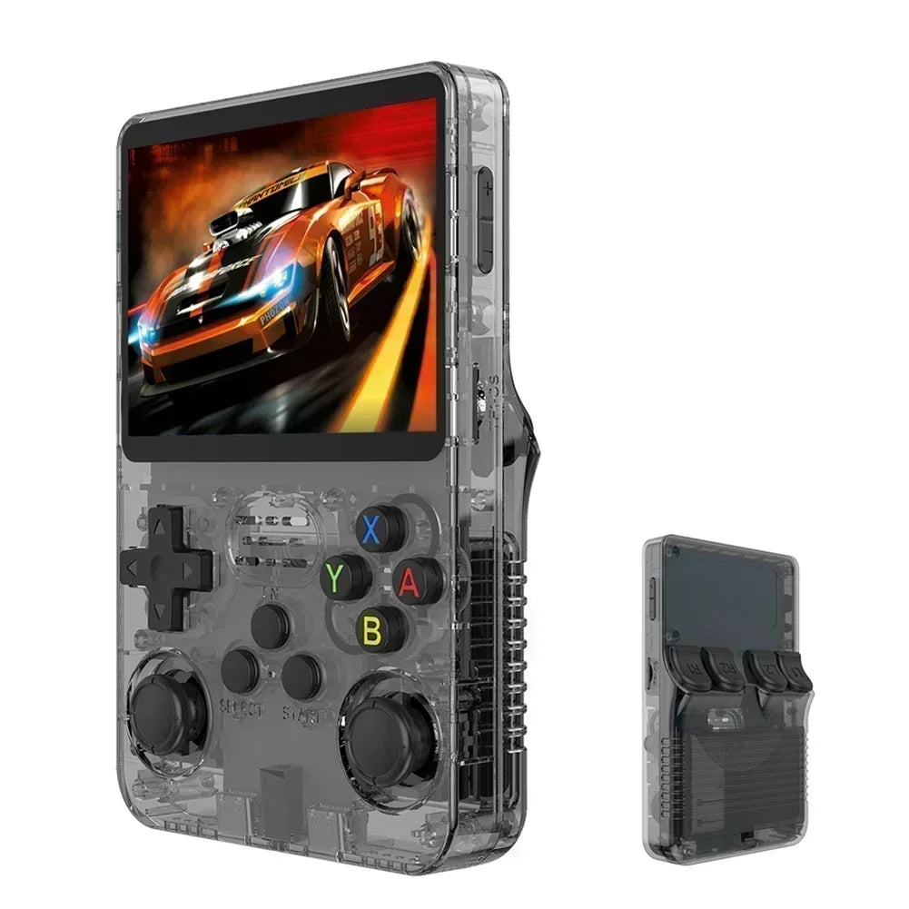 Open Source R36S Retro Handheld Video Game Console Linux System 3.5 Inch IPS Screen Portable Pocket Video Player R36S 64GB Games