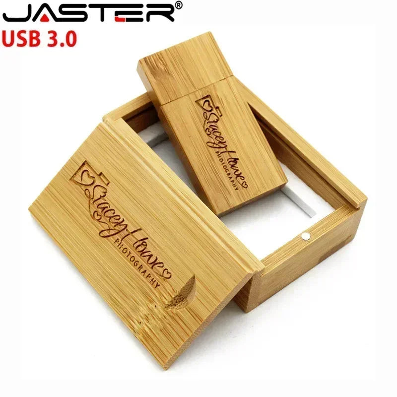 JASTER Wooden Block USB 3.0 Flash Drive Red Wood Pendrive 4GB 8GB 16GB 32GB 64GB 128GB Memory Stick U Disk Gift