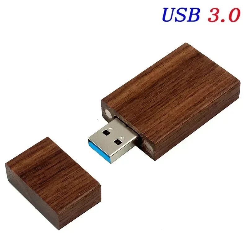 JASTER Wooden Block USB 3.0 Flash Drive Red Wood Pendrive 4GB 8GB 16GB 32GB 64GB 128GB Memory Stick U Disk Gift