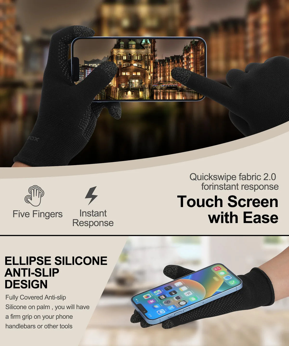 Sarafox G03 Mobile game Gloves Fingertip Gloves Game Non-slip Touch Screen Thumb Fingertip Sleeves full finger gloves