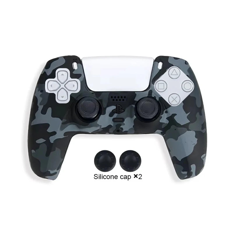 DATA FROG Camo Protective Skin Cover For SONY Playstation 5 Silicone Case Grip for PS5 Controller Accessories