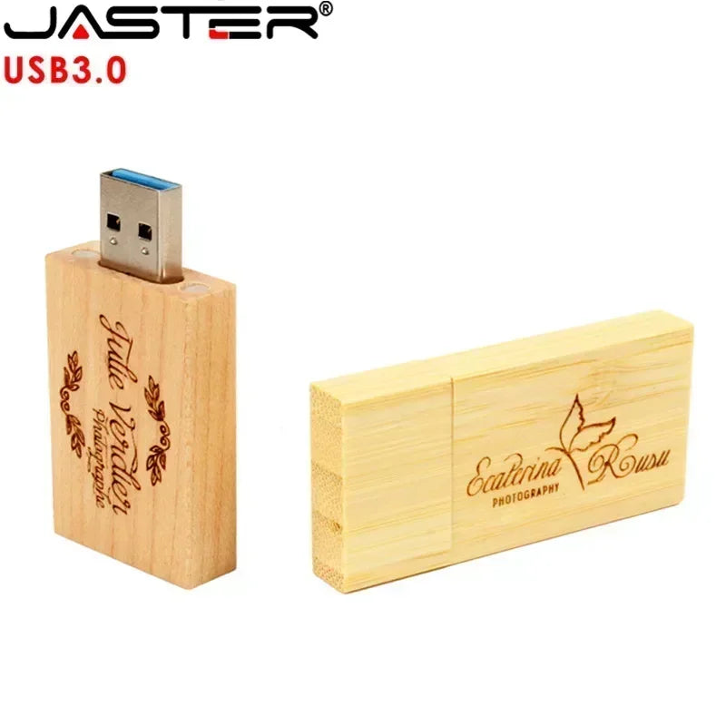 JASTER Wooden Block USB 3.0 Flash Drive Red Wood Pendrive 4GB 8GB 16GB 32GB 64GB 128GB Memory Stick U Disk Gift