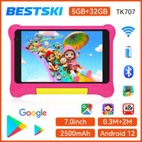 7Inch Kid Tablet Android13, 5GB RAM 32GB ROM,128GB Expand,WiFi,2500mAh Battery,Dual Camera, Children's Gift Kids Software,PK BDF