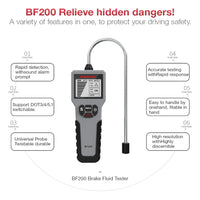 12V Auto Brake Fluid Tester Digital Car Brake Oil Tool BF200 DOT3 DOT4 DOT5.1 LED Indicator check Display Auto Oil Tool PK BF100