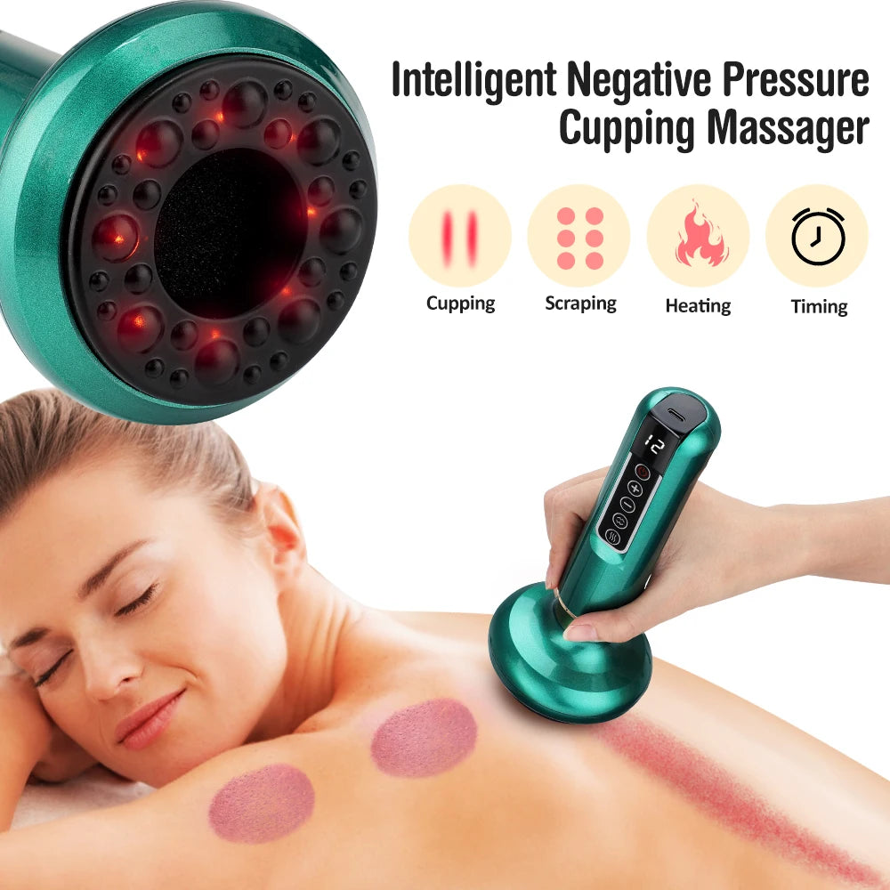 Chinese Electric Suction Cupping Set Beauty Massager Glass Jars Anti Cellulite Cupping Vacuum Slimming Guasha