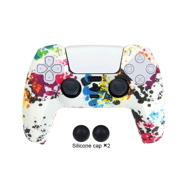 DATA FROG Camo Protective Skin Cover For SONY Playstation 5 Silicone Case Grip for PS5 Controller Accessories