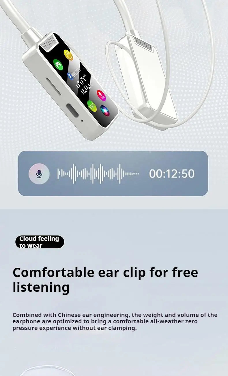 HD Screen HiFi Sound Neckband Long battery Life Wireless Bluetooth5.4 Headphones Earphones Sports Gamer Headsets Noise Reduction