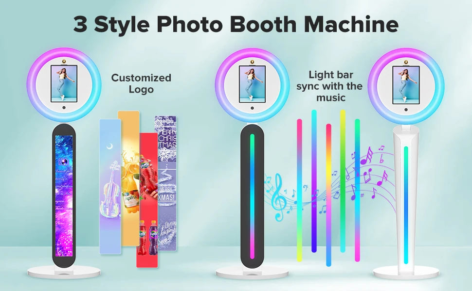 Selfie Stand Photo Booth Machine ipad Photobooth compatible for 10.2-12.9inch ipad  Photo Booth Stand Machine for Party Wedding