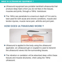 Ultrasound Physiotherapy Massage Device 1MHz Intensity for Muscle & Joints Pain Relief No-Drug Ultrasonic Instrument Machine