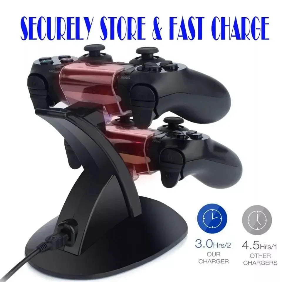 For PS4 Controller Charger LED Charging Stand Holder Dock Station Cradle for Sony Playstation 4 / PS4 Pro /PS4 Slim Accessories