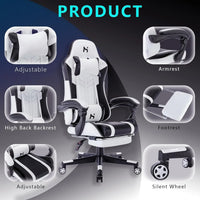 HLDIRECT Gaming Chair, Video Game Chair, Gamer Computer Chair, Ergonomic Gaming Chairs for Adults with Headrest and Lumbar Suppo