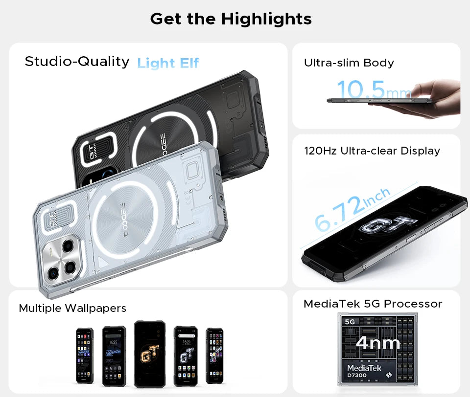 Global Version DOOGEE Blade GT Ultra 5G Rugged Phone 16GB RAM 512GB ROM