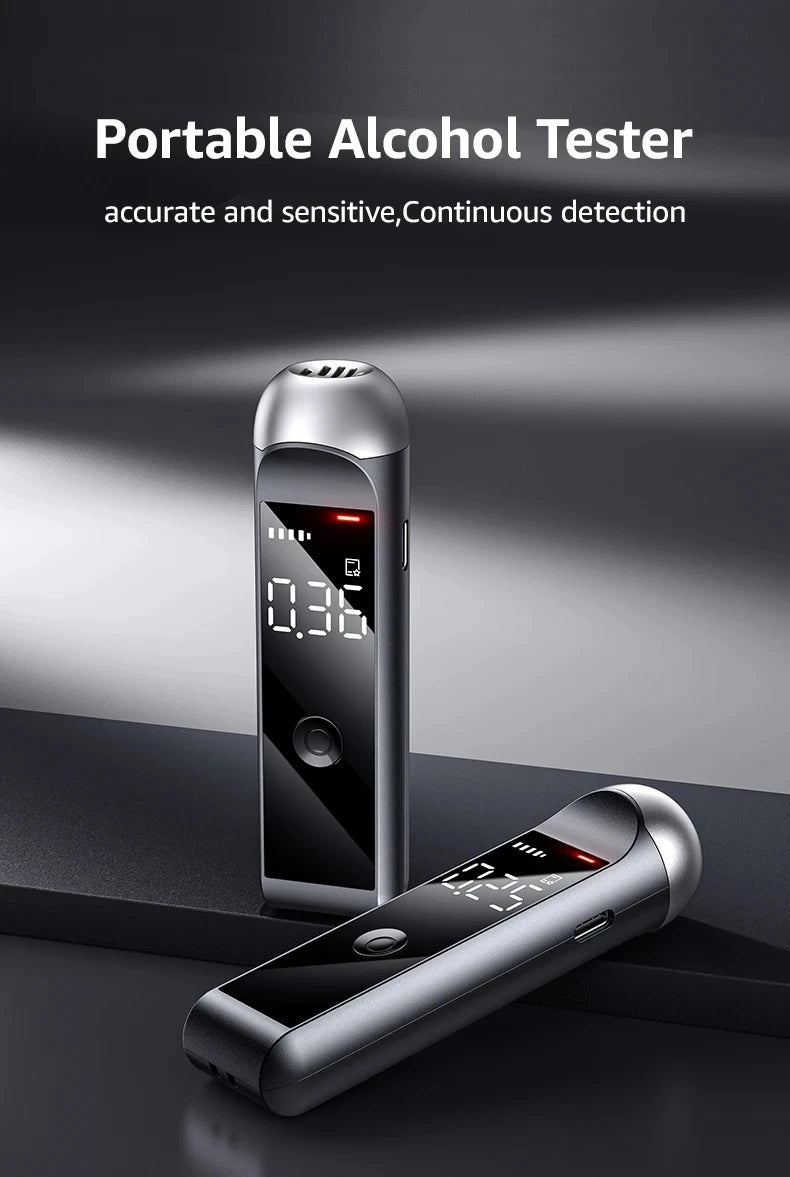Alcotester Breath Alcohol Tester Breathalyzer Alcoholimetro Digital Detector for Home Display Drunk Driving Car Electronics