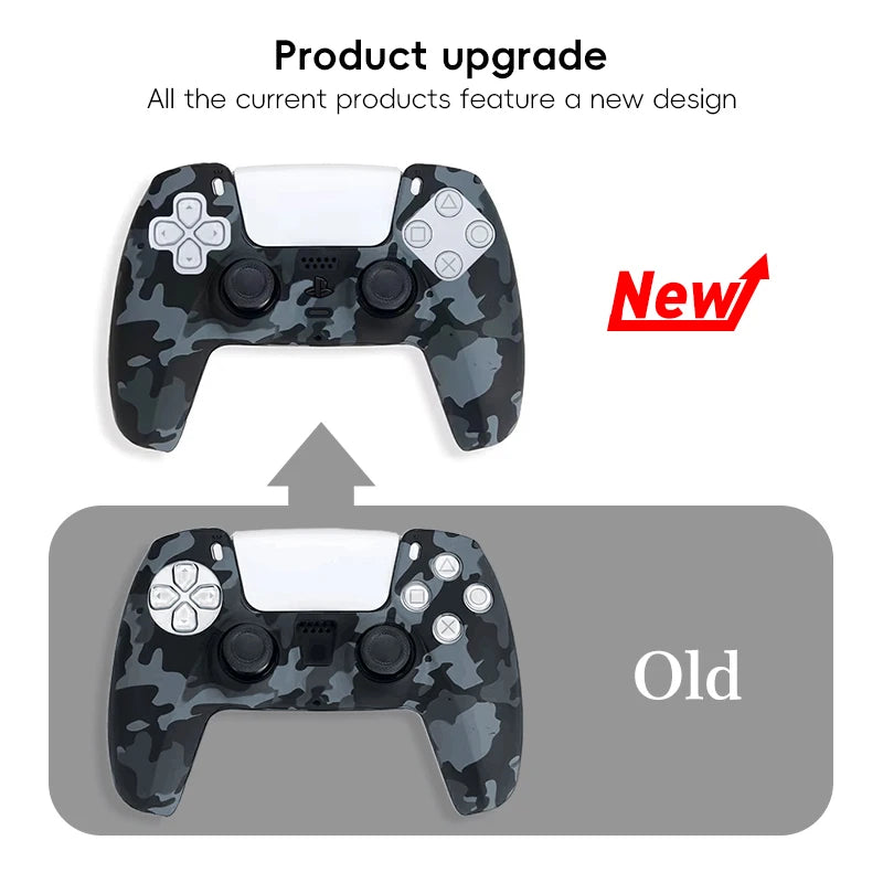 DATA FROG Camo Protective Skin Cover For SONY Playstation 5 Silicone Case Grip for PS5 Controller Accessories