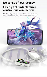 HD Screen HiFi Sound Neckband Long battery Life Wireless Bluetooth5.4 Headphones Earphones Sports Gamer Headsets Noise Reduction