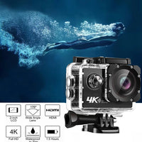 4K Action Camera A1 Ultra HD WiFi 12MP 2" LCD 30M Waterproof 170D Remote Control Helmet Bicycle Video Camera Outdoor Sport Cam
