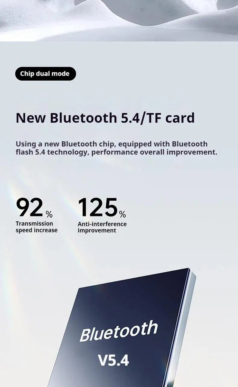 HD Screen HiFi Sound Neckband Long battery Life Wireless Bluetooth5.4 Headphones Earphones Sports Gamer Headsets Noise Reduction