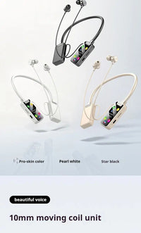 HD Screen HiFi Sound Neckband Long battery Life Wireless Bluetooth5.4 Headphones Earphones Sports Gamer Headsets Noise Reduction