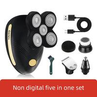 Men's 5-in-1 electric shaver with 5 rotating blades, USB charging, multifunctional personal beauty set