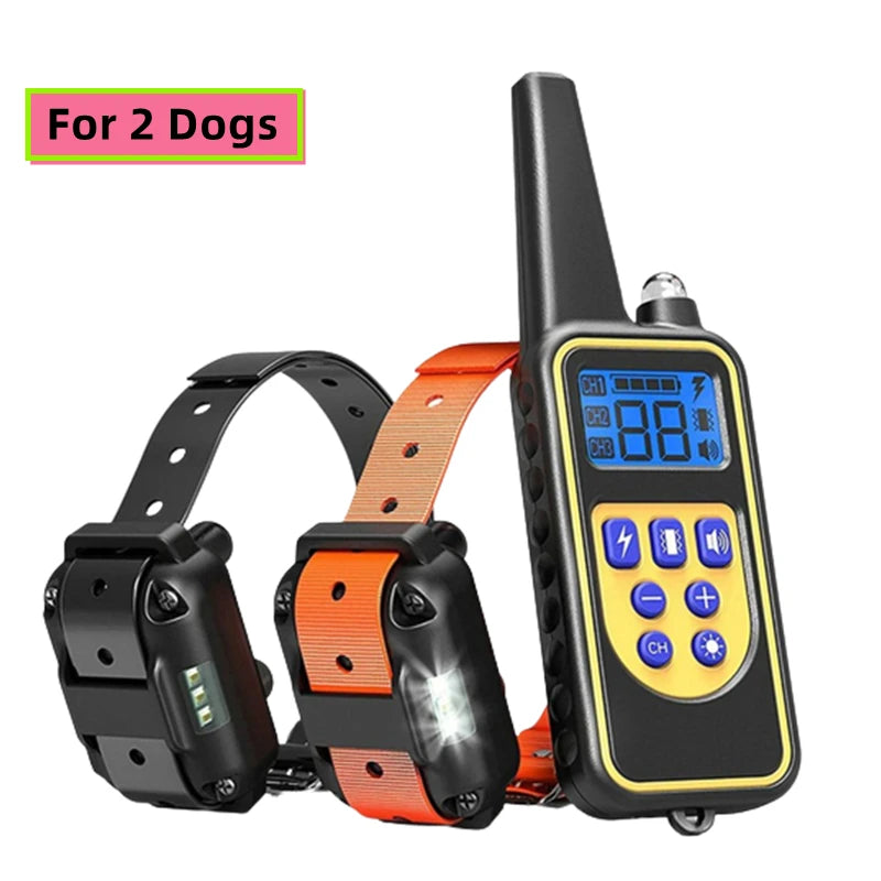 VIP Electric Dog Training Collar Waterproof Dog Bark Collar Pet With Remote Control Rechargeable Anti Barking Device Equipment