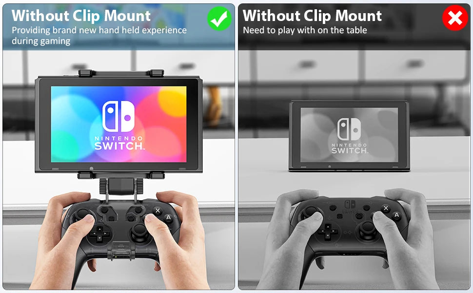 Adjustable Switch Pro Controller Handle Bracket Game Accessories Gamepad Clip Clamp Holder Mount