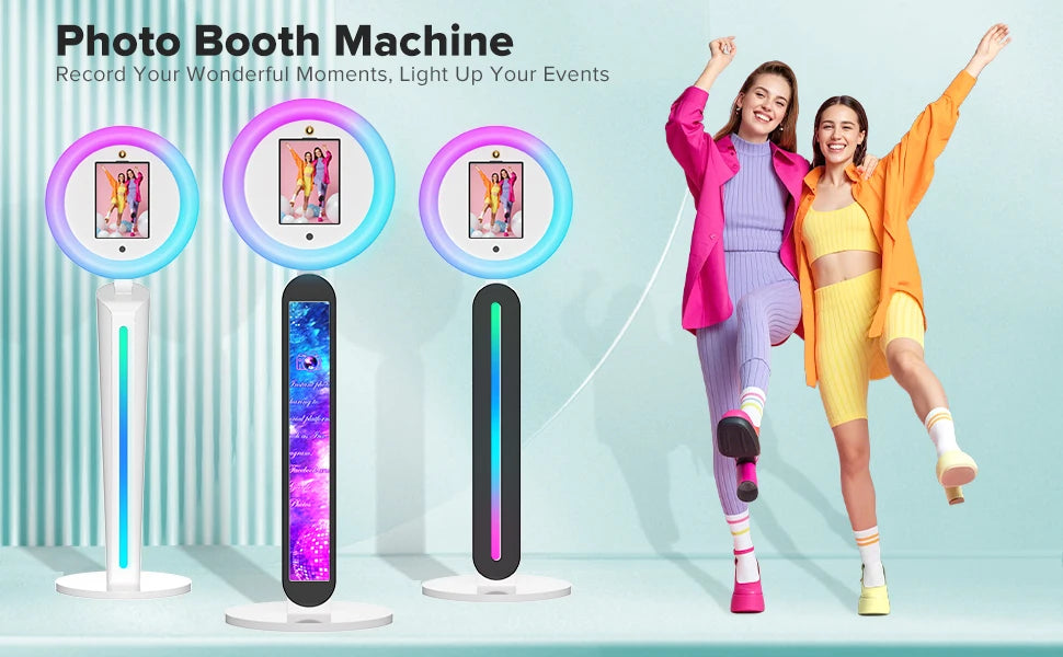 Selfie Stand Photo Booth Machine ipad Photobooth compatible for 10.2-12.9inch ipad  Photo Booth Stand Machine for Party Wedding