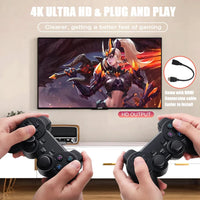 4K HD Wireless Controllers 40000+ Games 2.4G Arcade Console Support TF Card Expansion TV Mini Game Console Max 256GB for PS1