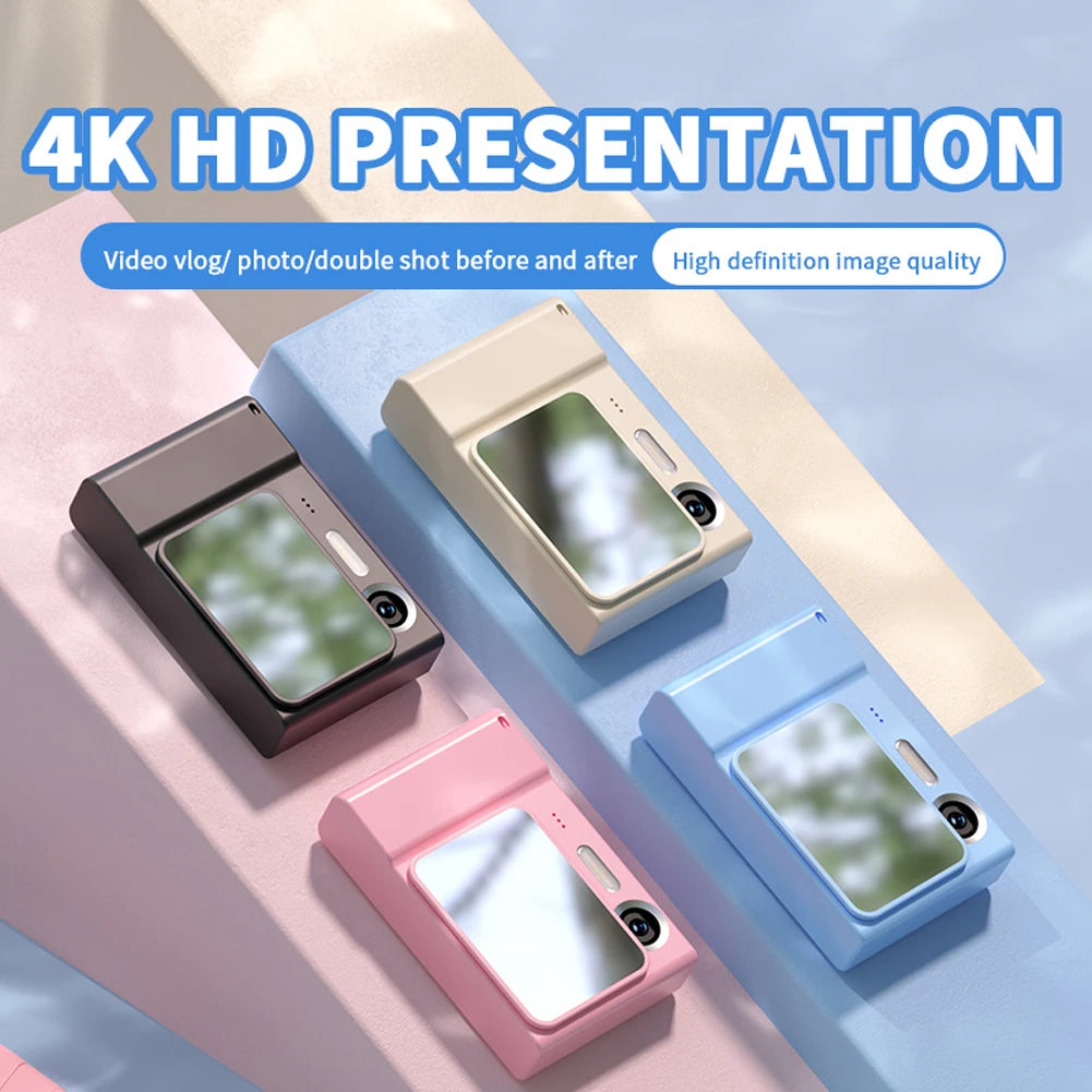 2.4 Inch Kids Digital Camera 1080P 48MP Retro Students Camera 8 X Zoom Compact Camera Camcorder for Beginner Photography