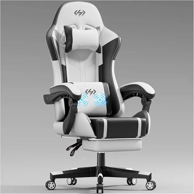 HLDIRECT Gaming Chair, Video Game Chair, Gamer Computer Chair, Ergonomic Gaming Chairs for Adults with Headrest and Lumbar Suppo