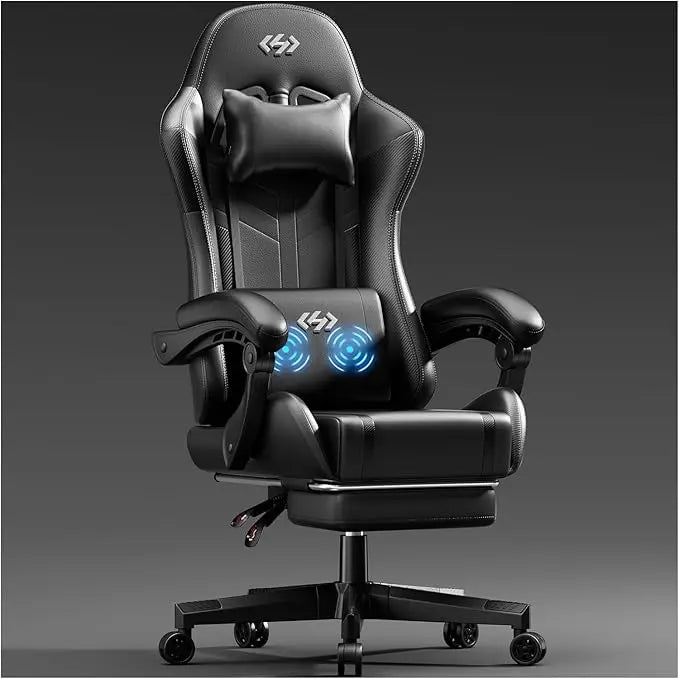 HLDIRECT Gaming Chair, Video Game Chair, Gamer Computer Chair, Ergonomic Gaming Chairs for Adults with Headrest and Lumbar Suppo