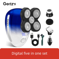 Men's 5-in-1 electric shaver with 5 rotating blades, USB charging, multifunctional personal beauty set