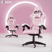 Gaming Chair PU Leather Office Chair, Reclining Racing Game Chair Back and Seat Height Adjustable Swivel Recliner
