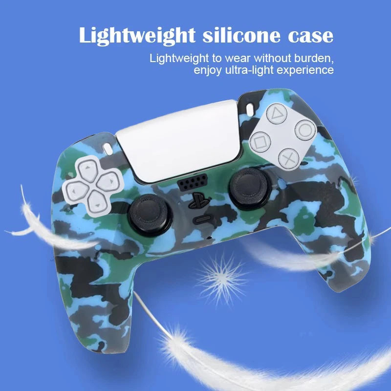 DATA FROG Camo Protective Skin Cover For SONY Playstation 5 Silicone Case Grip for PS5 Controller Accessories