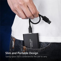 External Hard Drive 1TB Portable SSD 2TB External Solid State Drive USB 3.1/Type-C Hard Disk High-Speed Storage for PC/Mac/Phone