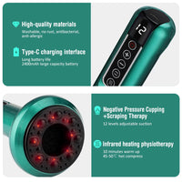 Chinese Electric Suction Cupping Set Beauty Massager Glass Jars Anti Cellulite Cupping Vacuum Slimming Guasha