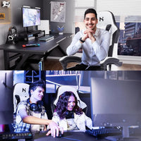 HLDIRECT Gaming Chair, Video Game Chair, Gamer Computer Chair, Ergonomic Gaming Chairs for Adults with Headrest and Lumbar Suppo